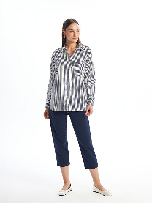 ?izgili Oversize Poplin Kad?n G?mlek