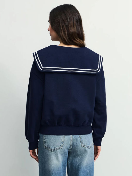 Толстовка из хлопка с отложным воротником / Zarina  фото 5