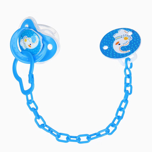 Пустышка ортодонтическая, с колпачком и держателем, от 0 мес.