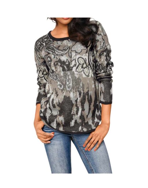 Пуловер, серо-синий - Patrizia dini фото 3