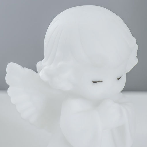 Фигурка светящаяся RISALUX «Ангелочек», LED-ночник, батарейки 3×LR44, белый, 8.5×8×14.5 см