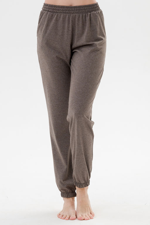 Брюки женские из кулирки на резинке асфальт - Амадэль фото 3