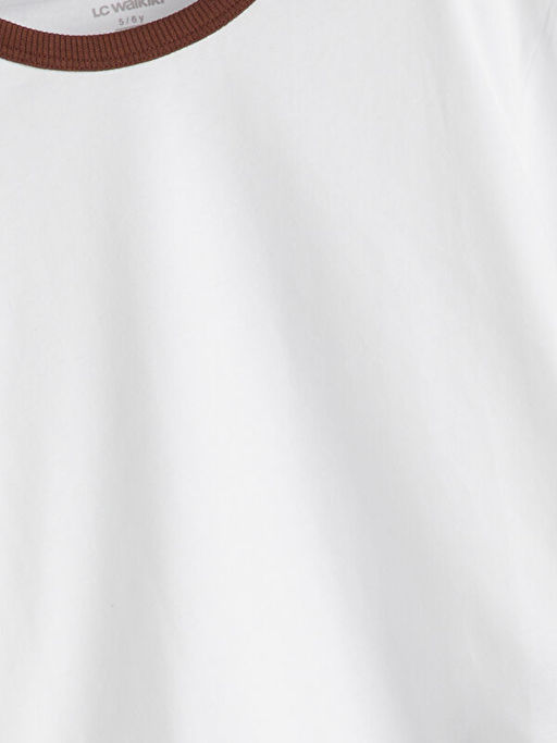 Bisiklet Yaka Yaz? Bask?l? Erkek ?ocuk Ti??rt