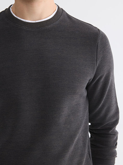 Bisiklet Yaka Erkek Sweatshirt