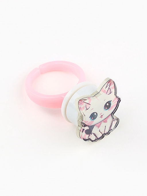 Цена за 2 шт. Кольцо крутящееся детское Meow, котик
