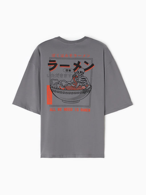 Футболка мужская MIST Ramen, размер 52, серая