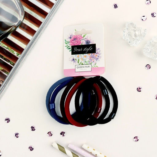 Цена за 2 шт. Резинки для волос «Классика», набор 6 шт., 5.5 см