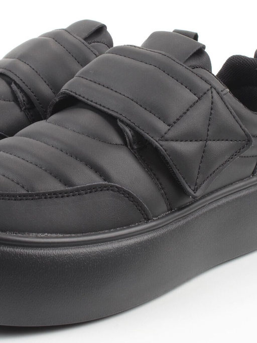 03-YH462-3 BLACK Полуботинки спортивные демисезонные женские (натуральная кожа)