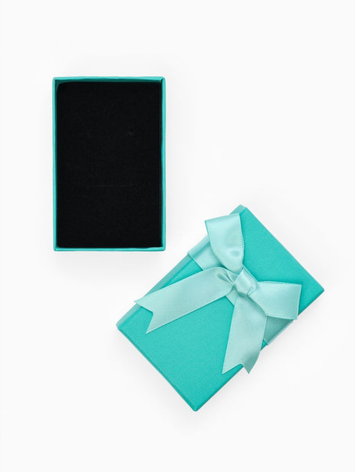 Набор короборчек подарочных 6 шт.  под набор «Тиффани» с крупным бантом, 5×8×2.5,цв тиффани (1031990