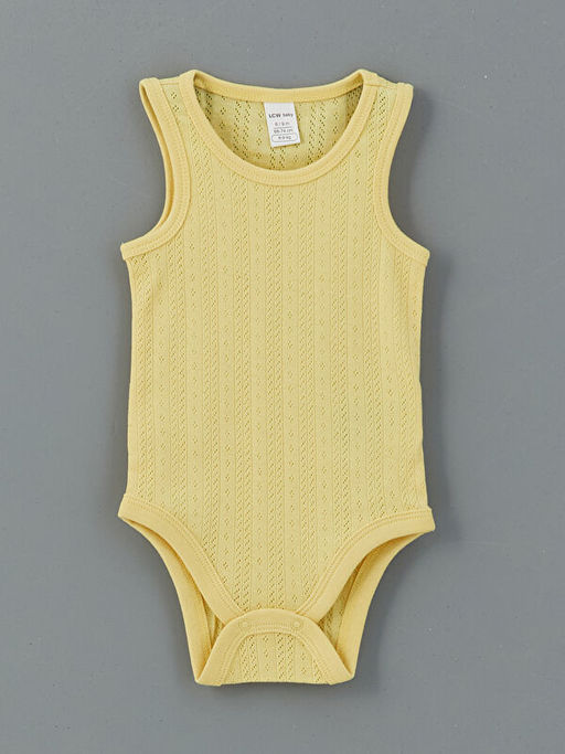 Bisiklet Yaka Basic Erkek Bebek ??t??tl? Bodysuit 3l?