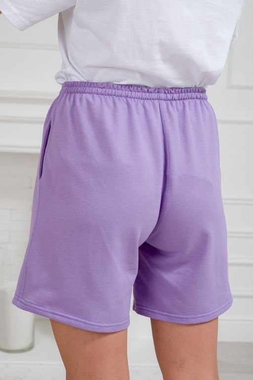 Шорты женские из футера Таиланд лиловый - Амадэль фото 6