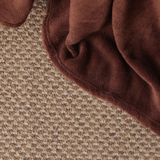 Плед «Этель», 180×200 см, корал-флис, коричневый