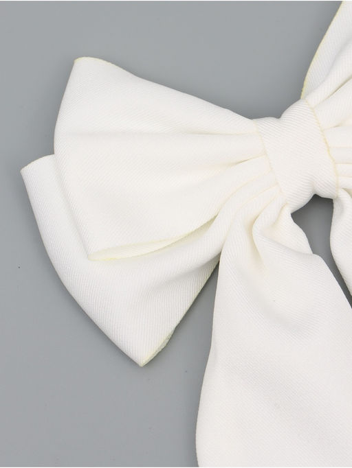 Бант для волос на заколке с лентами, белый, Коты аристократы