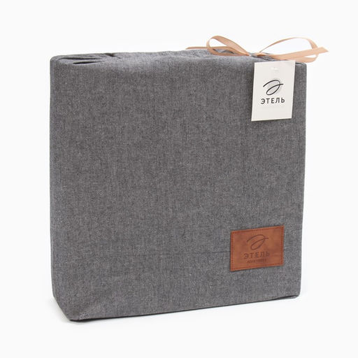 Постельное бельё Этель Denim 1.5 сп, 155х210см, 160х240см, 50х70-2шт, цвет тёмно-серый, жатый хлопок, 140 г/м2  фото 11