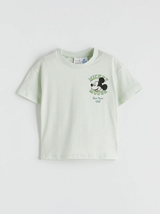 Mickey Mouse Bask?l? Erkek Bebek Ti??rt ve Pantolon