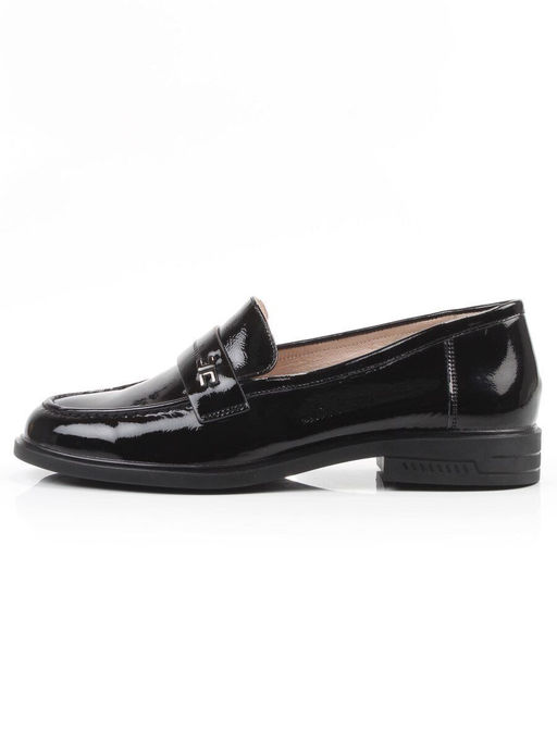 03-DEB17-3 BLACK Лоферы женские (натуральная кожа)