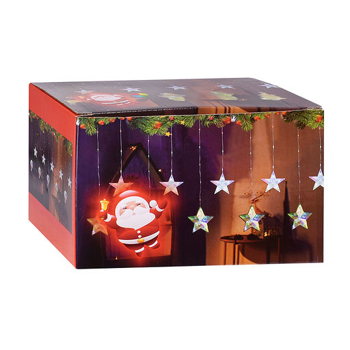 Электрогирлянда со звездами, цветная