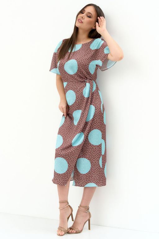 Платье Magia mody 2276 какао+бирюза