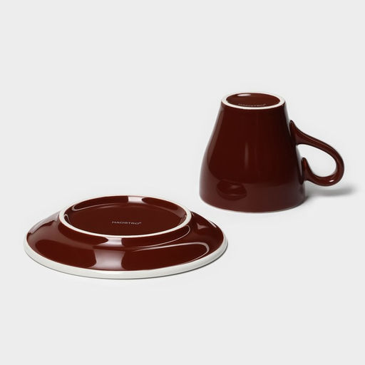 Кофейная пара фарфоровая Magistro Coffee time, 2 предмета: чашка 180 мл, блюдце d=14,5 см, цвет коричневый  фото 6