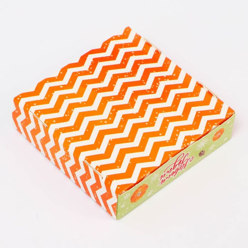 Цена за 5 шт. Подарочная коробка складная с окном «Новый год», 11.5×11.5×3 см