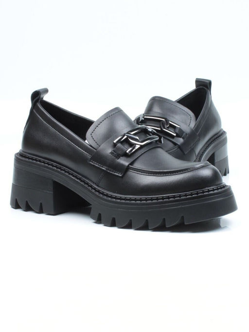 03-C1817-1 BLACK Лоферы женские (натуральная кожа)