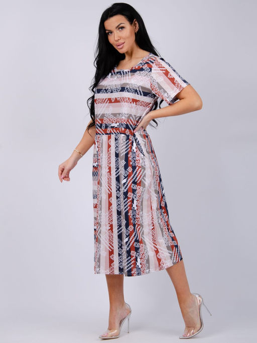 Платье "Линда" орнамент, трикотаж