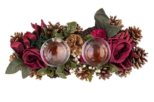 Новогоднее украшение подсвечник 33*15*8 см Санта на 2 свечи, прямоугольный - Elan gallery фото 4