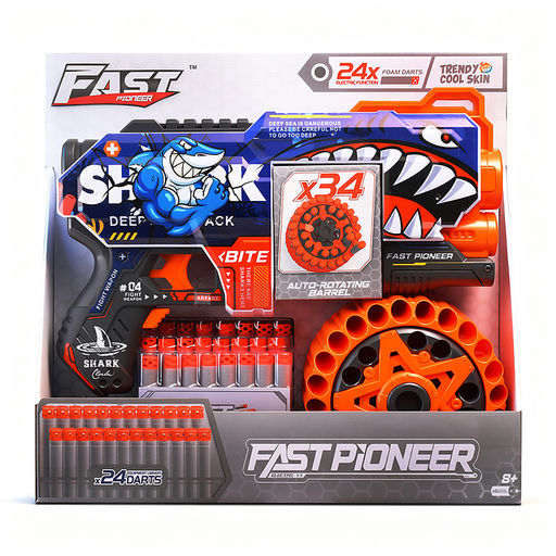 Бластер "Кибер-Вспышка" с полимерными пулями, в коробке