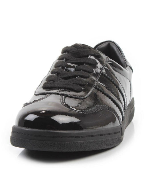 03-B6C-7AG BLACK Кеды женские (натуральная кожа)