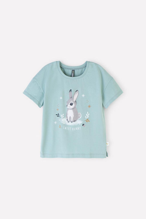 КР 301912/голубой прибой фуфайка (футболка) для дев