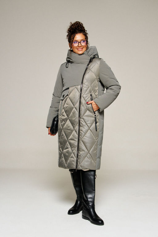 Пальто Beautiful Free 8023 серый