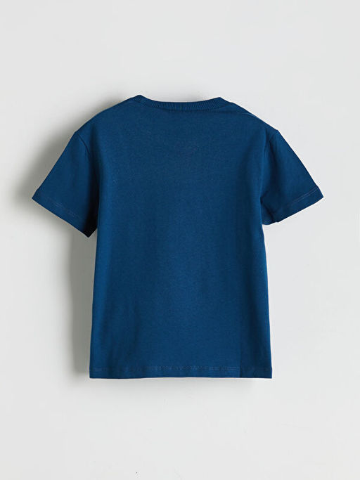 Bisiklet Yaka Minecraft Bask?l? Erkek ?ocuk Ti??rt