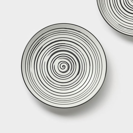 Тарелки глубокие Magistro Hypnose, 900 мл, 23×4,5 см, набор 2 шт, фарфор, белые