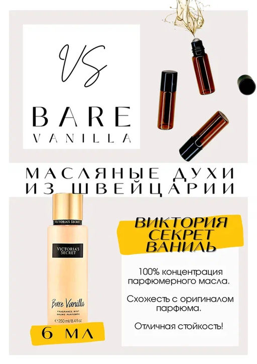Масляные духи по мотивам BARE VANILLA / VICTORIAS SECRET - Get parfum фото 2