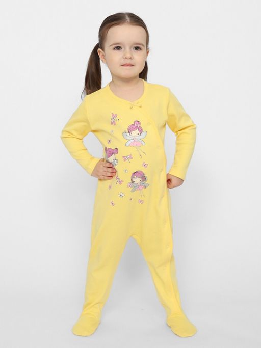 CRB wear/CSNG 90155-30-347 Комбинезон для девочки,желтый/Ex.Cherubino  фото 2