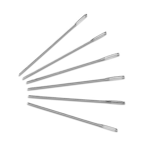 Иглы для шитья ручные PRYM 125562 для вышивания №26 в блистере 6 шт. скругленное острие