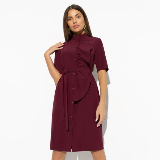 Платье Счастье свободы (bordo с поясом) - Charutti фото 2