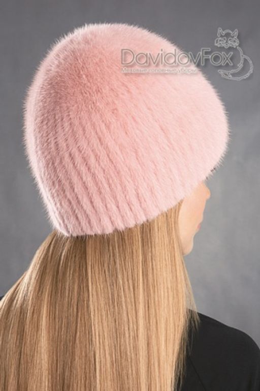 ВИДЕООБЗОР шапка Сноп норка кашмировая роза - Davidovfox фото 3