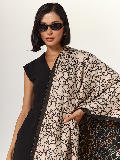 в составе ШЕРСТЬ и КАШЕМИР Большой, мягкий, теплый двусторонний палантин - Tantino фото 10