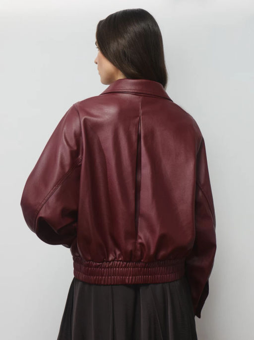 Куртка-бомбер из искусственной кожи с отложным воротником ZR2604102201-76 / Zarina  фото 7
