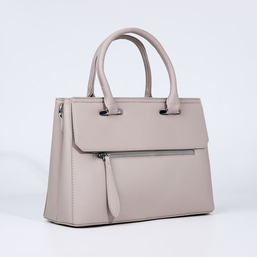 Сумка-тоут на молнии, наружный карман, цвет бежевый - Simaland фото 3