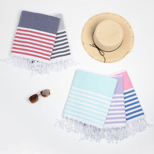 Пештемаль для пляжа, бани, сауны Фортуна 100х180 см, сиреневый - Lovelife фото 5