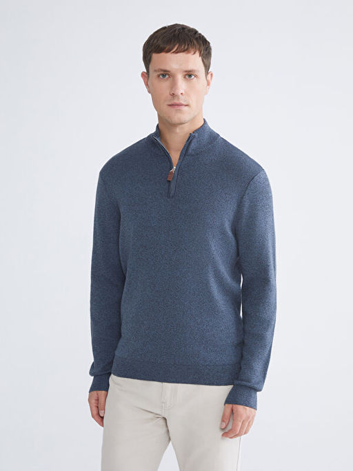 Dik Yaka Erkek Triko Kazak