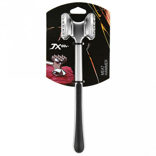 Молоток для отбивания мяса алюминиевый двухсторонний "Люкс" 22см, основание-5,5х4х4см, на картоне (Китай)