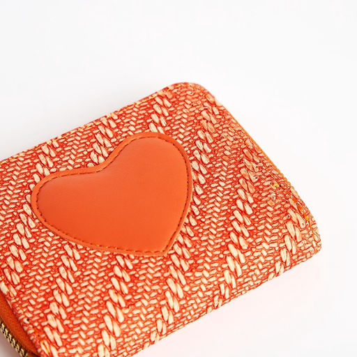 Кошелёк на молнии Сердце, жёлтый