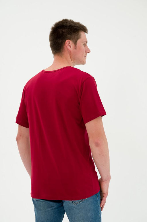 Футболка мужская из кулирки бордо - Амадэль фото 7