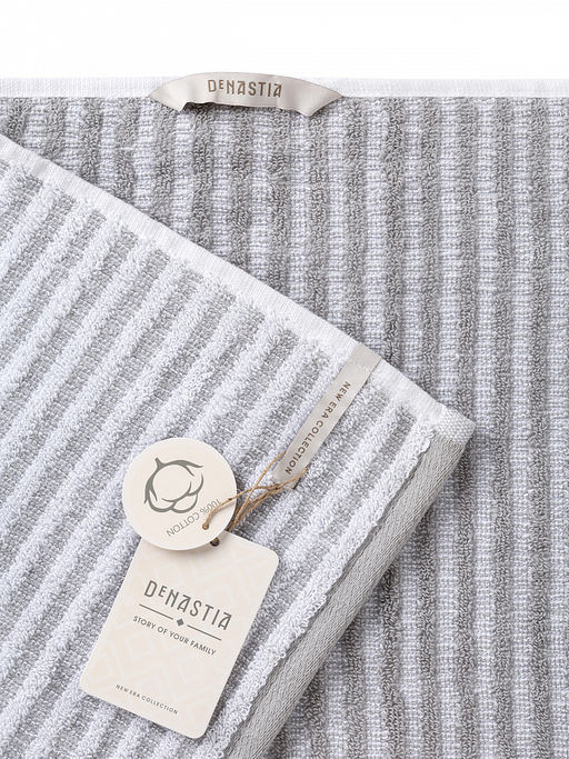 Полотенце махровое 35x70 серый махровая ткань - Denastia фото 2