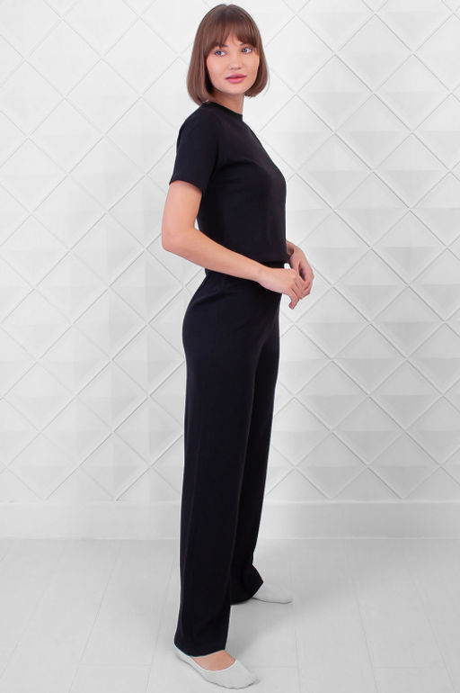 Арт. 10801/3 Пижама с брюками 44-52 (5 шт) Цвет:верх-черный,низ-черный