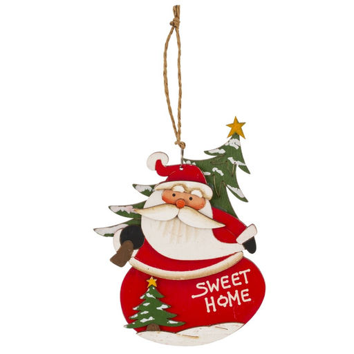 Изделие декоративное подвесное "Дед Мороз", L9 W0,5 H11,5 см, 4в.