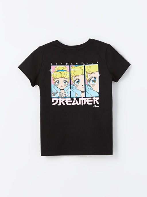 Bisiklet Yaka Prenses Bask?l? K?sa Kollu K?z ?ocuk Ti??rt - Waikiki фото 2